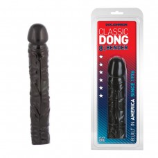 Черный фаллоимитатор с венами, 20 см