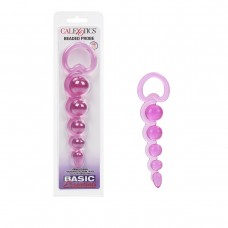 Упругая розовая анальная цепочка BASIC